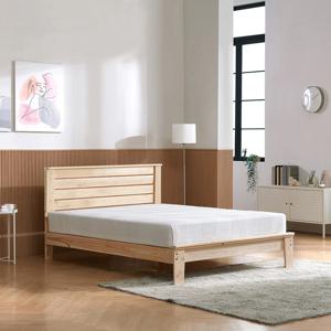 편백나무원목 헤니 헤라 싱글침대 일체형 단면매트리스포함 (S/SS)