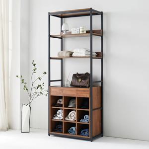 시스템행거 서랍 튼튼한 조립식 드레스룸 옷장 철제 스탠드 옷걸이 선반 2단 커튼 강화유리