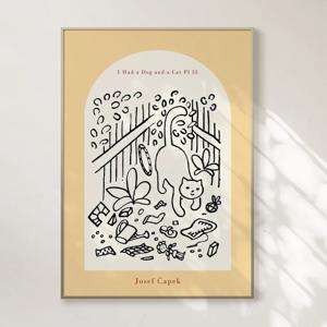 요세프 차페코 빈티지 일러스트 인테리어 포스터 액자 - 12 Dog & Cat 35