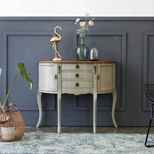 예작 고급 반달 빈티지 서랍 화장대 콘솔 거실 인테리어 테이블 BTL01