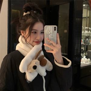 멍뭉이 밍크퍼 목도리 에코퍼 페이크퍼 소프트 겨울 따뜻한 머플러 2color