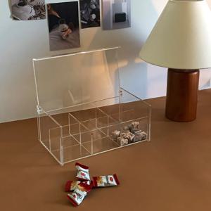 아크릴 6칸 보관함 고급형 투명 티백보관함 머리끈 정돈 탕비실정리 서랍정리함