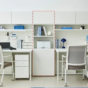 티오 수납책장 플랩도어형 5단 60cm (컬러 택1)