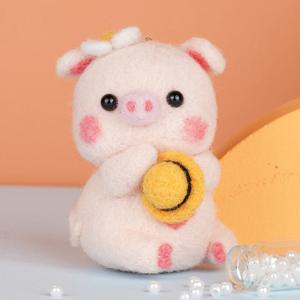 양모펠트 돼지 테마 11종 니들펠트 인형 만들기 DIY 키트 패키지