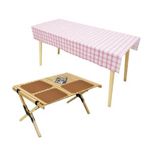 가죽 캠핑 테이블매트+고급테이블보 520x360 1+1 SET