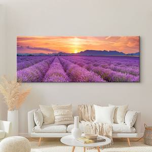 세계여행 명소풍경 와이드액 74종 -06.프랑스라벤더꽃밭일출