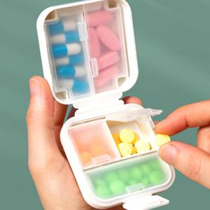 휴대용 약통 8칸 알약 약 미니 여행용 휴대용 케이스 파우치 예쁜