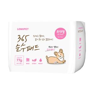 365 순수 패드 초대형 25매 / 장당 중량 77g, SAP 10g (+-1)