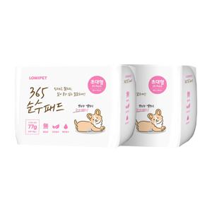 365 순수 패드 초대형 50매 / 장당 중량 77g, SAP 10g (+-1)