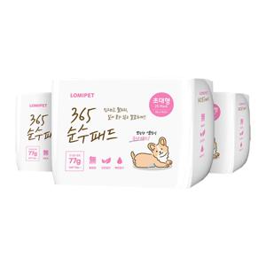 365 순수 패드 초대형 75매 / 장당 중량 77g, SAP 10g (+-1)