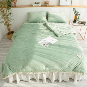 3mm 극세사 엔젤 레이스 옥수수솜 겨울이불 극세사이불 차렵침구 - 민트 (싱글/퀸)