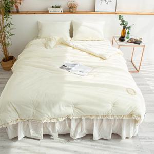 3mm 극세사 엔젤 레이스 옥수수솜 겨울이불 극세사이불 차렵침구 - 아이보리 (싱글/퀸)