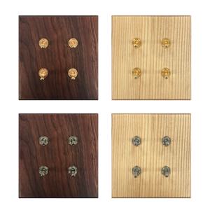 AWTS 원목 레트로 토글 전등 전기 스위치 4구