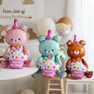 곰돌이 케이크 풍선 3colors 귀여운 테디베어 머핀풍선 생일파티 백일상 돌상 풍선