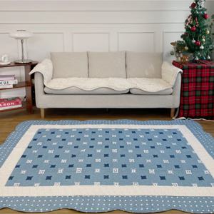 팰리스 면 카페트 거실 패드 사각 카페트 러그(2colors,2sizes)