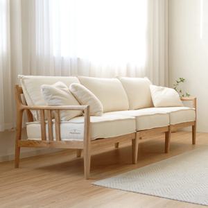 로만 오크 원목 1인용 3인용 페브릭 소파 신혼