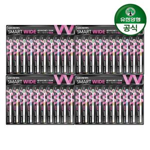 유한덴탈케어 칫솔 스마트 와이드 초극세모 10입 4개
