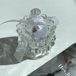 펌킨 글라스 악세사리 보관함 티라이트 홀더 유리 용기 보석함 인테리어 소품