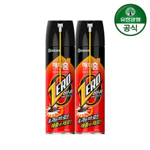 해피홈 바퀴제로 에어로솔 500ml 2개 / 빈대 벼룩 살충제