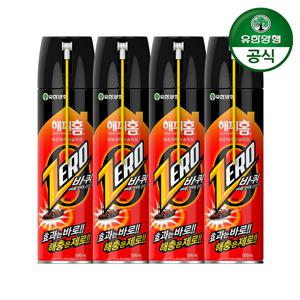 해피홈 바퀴제로 에어로솔 500ml 4개 / 빈대 벼룩 살충제