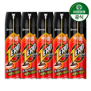 해피홈 바퀴제로 에어로솔 500ml 5개 / 빈대 벼룩 살충제