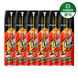 해피홈 바퀴제로 에어로솔 500ml 6개 / 빈대 벼룩 살충제