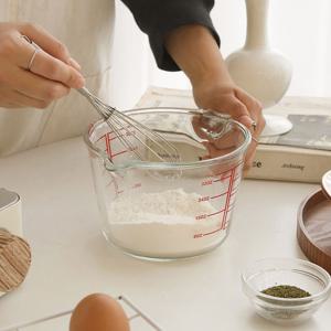 튼튼한 내열강화유리 1L 계량컵 - 손잡이 계량컵