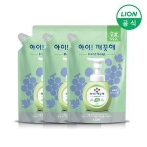 아이깨끗해 핸드워시 리필 450ml x 3개 (순/레몬/청포도 택1)
