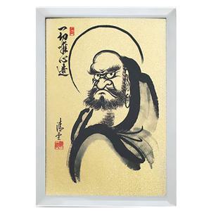 달마도 불교 인테리어 금박 유리 탁상 액자