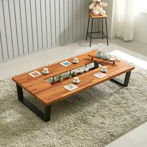 멀바우 원목 좌식 거실 테이블 대형 탁자 소파테이블 1500