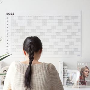 연력 플래너 2025년 한장 연간계획표 대형 달력 1년 포스터