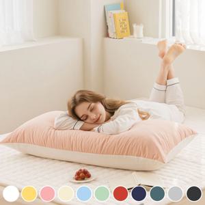 누누 고밀도 초극세사 먼지없는 폭신한 등받이 큰베개 순면 대형 등쿠션 커버 11colors
