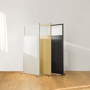 틴우드 유리 타공판 철제파티션 800 스탠드 이동식 가벽