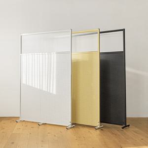 틴우드 유리 타공판 철제파티션 1200 스탠드 이동식 가벽