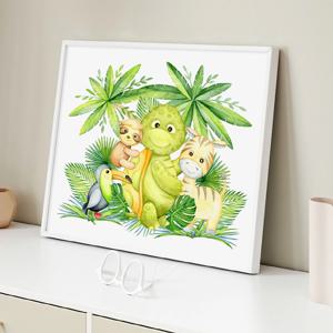 2024년 풍수 용그림 아이방 아기방 용 드래곤 그림액자 / 08.모동숲