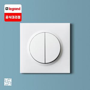 두씨 dooxie 유럽형 스위치 2구 사각 화이트(1로/3로 겸용)