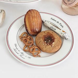 프렌치 감성 살롱드파리 레터링 접시 브런치 디저트 파스타 그릇 (원형 플레이트)
