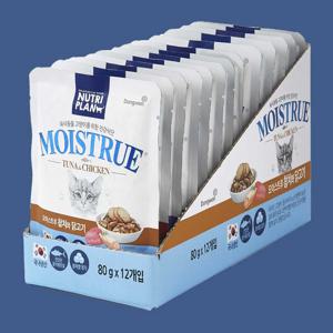 동원 캣 모이스트루 참치와닭고기 파우치 80g 12개