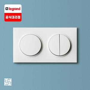 두씨 dooxie 유럽형 스위치 3구 사각 화이트(1로/3로 겸용)