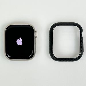 엔터콘 애플워치 탄소섬유 패턴 투명 케이스 하드 범퍼 베젤링