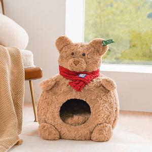 [해외] 곰돌이 인테리어 애견 숨숨집 고양이 강아지 쿠션하우스