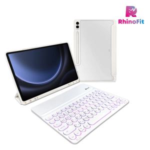 와이드 블루투스 키보드+클리어쉴드 북커버 케이스 세트 (갤럭시탭 S9 FE+)