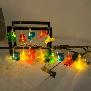 해피벌스데이 LED 줄조명 와이어 전구 생일 파티 이벤트 장식 데코 조명 2types