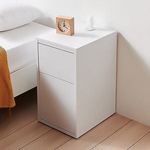 티슈케이스 침대 협탁 2단 협탁 테이블 미니 서랍장 수납장 (3color)