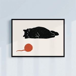 Lazy cat 게으른 고양이 일러스트 포스터 (레이지캣)