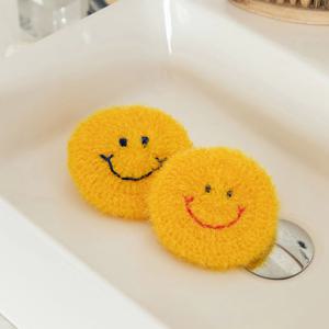 뽀드득 거품풍성 스마일 아크릴 수세미  2P/4P/6P 세트