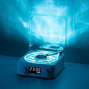 [해외] 웨이브 물멍 무드등 물결 LP 턴테이블모양 블루투스 스피커