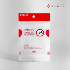 철공자 투명 글루건심 11MM 10개입 핫멜트 접착제 강력 글루 스틱 글루건