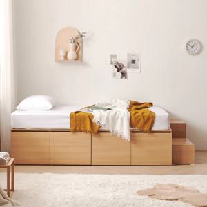 리오 멀티수납 도어형 침대+매트리스 선택(S/SS/Q)