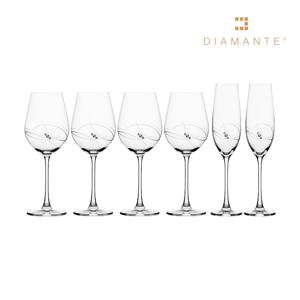 Diamante 스와로프스키 와인잔 아틀란티스 6P